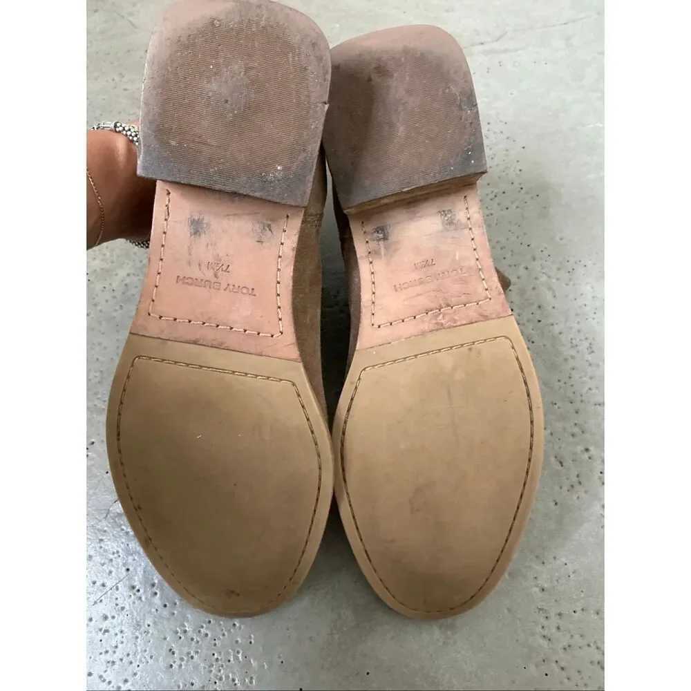 Tory Burch Chelsea Casual 35MM Suede Bootie | Tan in 7.5